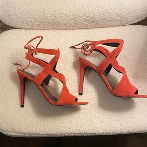 Kendall & Kylie Vibrant Red Suede Heels